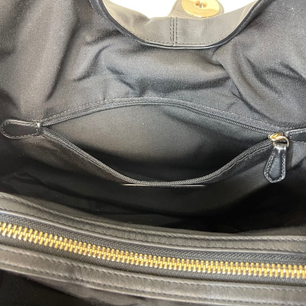Coach Black Shoulder Bag with Gold Accents - Picture 8 of 15